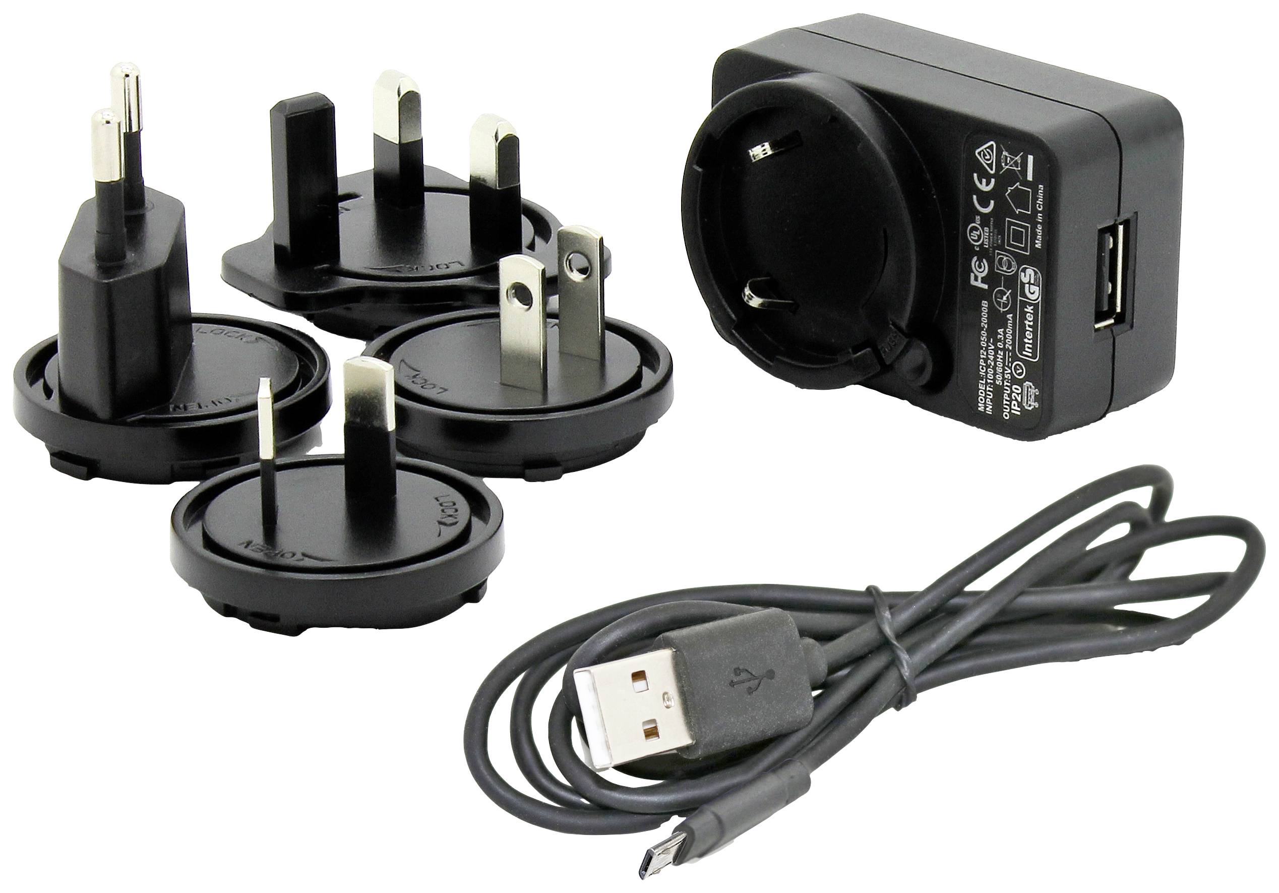 ISafe MOBILE Ladeset Zone 2 USB Ladegerät 1x USB-A, 1x Micro-USB Schwarz mit Europa-Adapter, mit UK