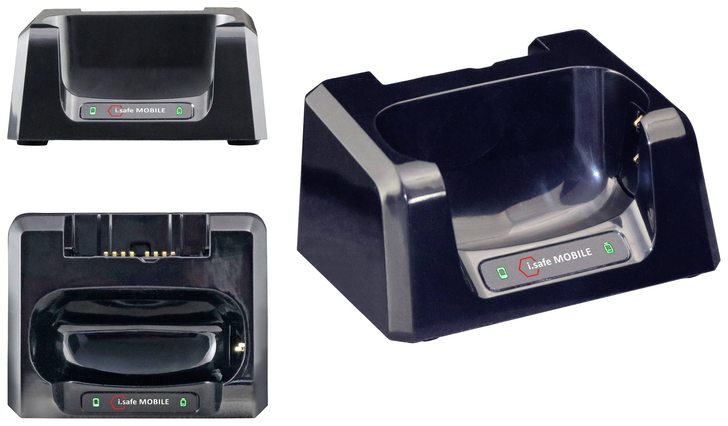 iSafe MOBILE IS120.x Desktop Charger Set Ladeadapter Schwarz