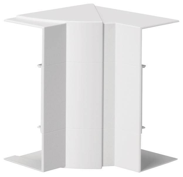 Ein weißer, sechseckiger Gegenstand mit flügelartigen Erhebungen, der an ein modernes Designmöbelstück erinnert.