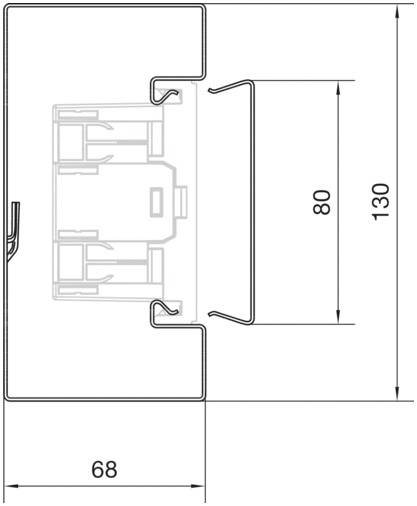 Hager BRS6513019016 Brüstungskanal Unterteil (L x B) 2000mm x 130mm 2m Weiß