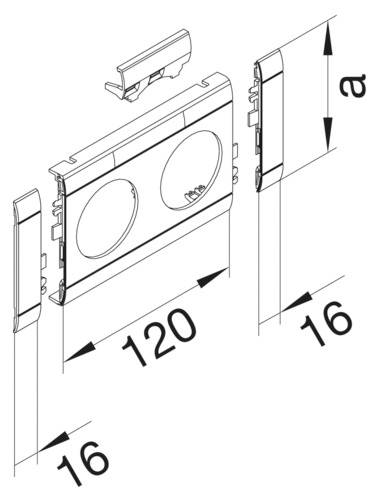 Hager Blende 1 St. Weiß