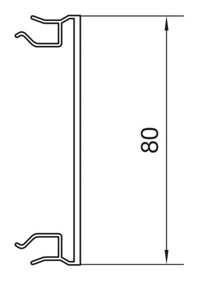 Hager BR08029016 Brüstungskanal Oberteil (L x B) 2000mm x 80mm 2m Weiß