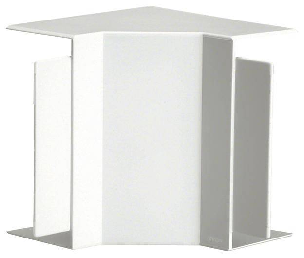 Weiße, dreieckige Wandleuchte mit offenem Design, sorgt für indirekte Beleuchtung. Geeignet für moderne Inneneinrichtungen.