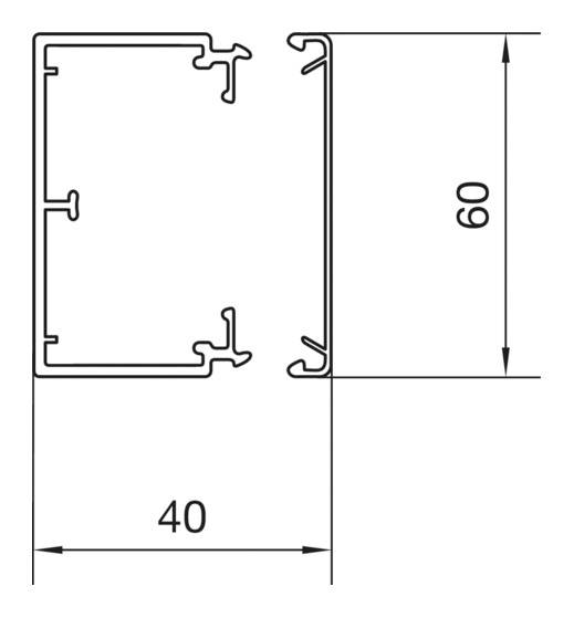 Hager LFE4006009016 Kabelkanal (L x B x H) 2000 x 57 x 40mm 2m Weiß