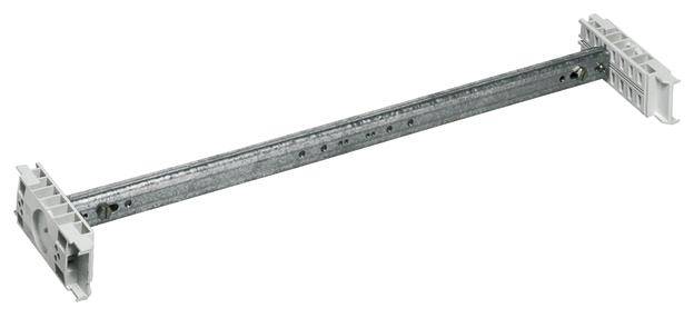 Metallstange mit Kunststoffbefestigungen an den Enden, wahrscheinlich eine Schubladenführung oder Halterung.