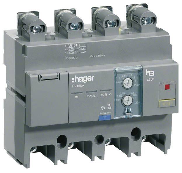 Hager HBB161H FI-Block 4polig 160A 220 V, 415V