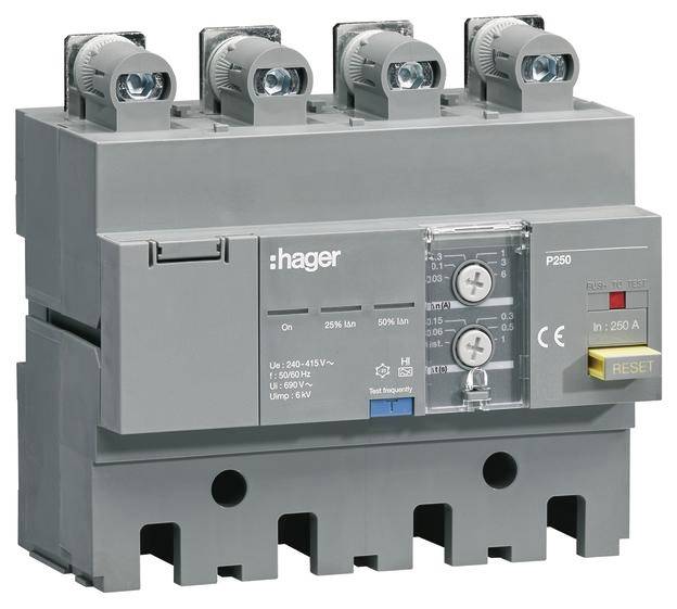 Hager HBT250H FI-Block 4polig 250A 220 V, 415V