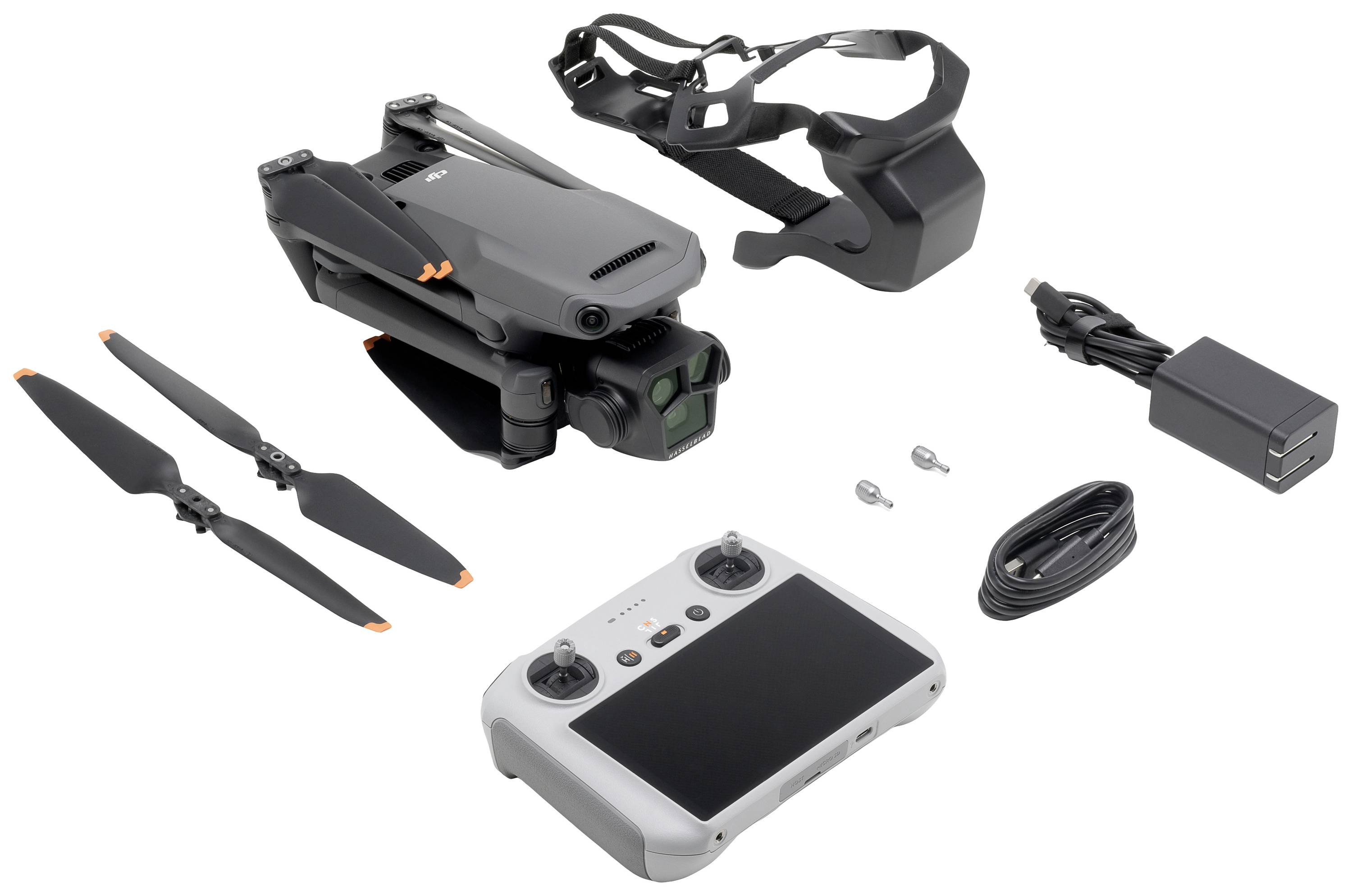 DJI Mavic 3 Pro (DJI RC) Quadrocopter 100% RtR Kameraflug, Profi Hellgrau (matt)