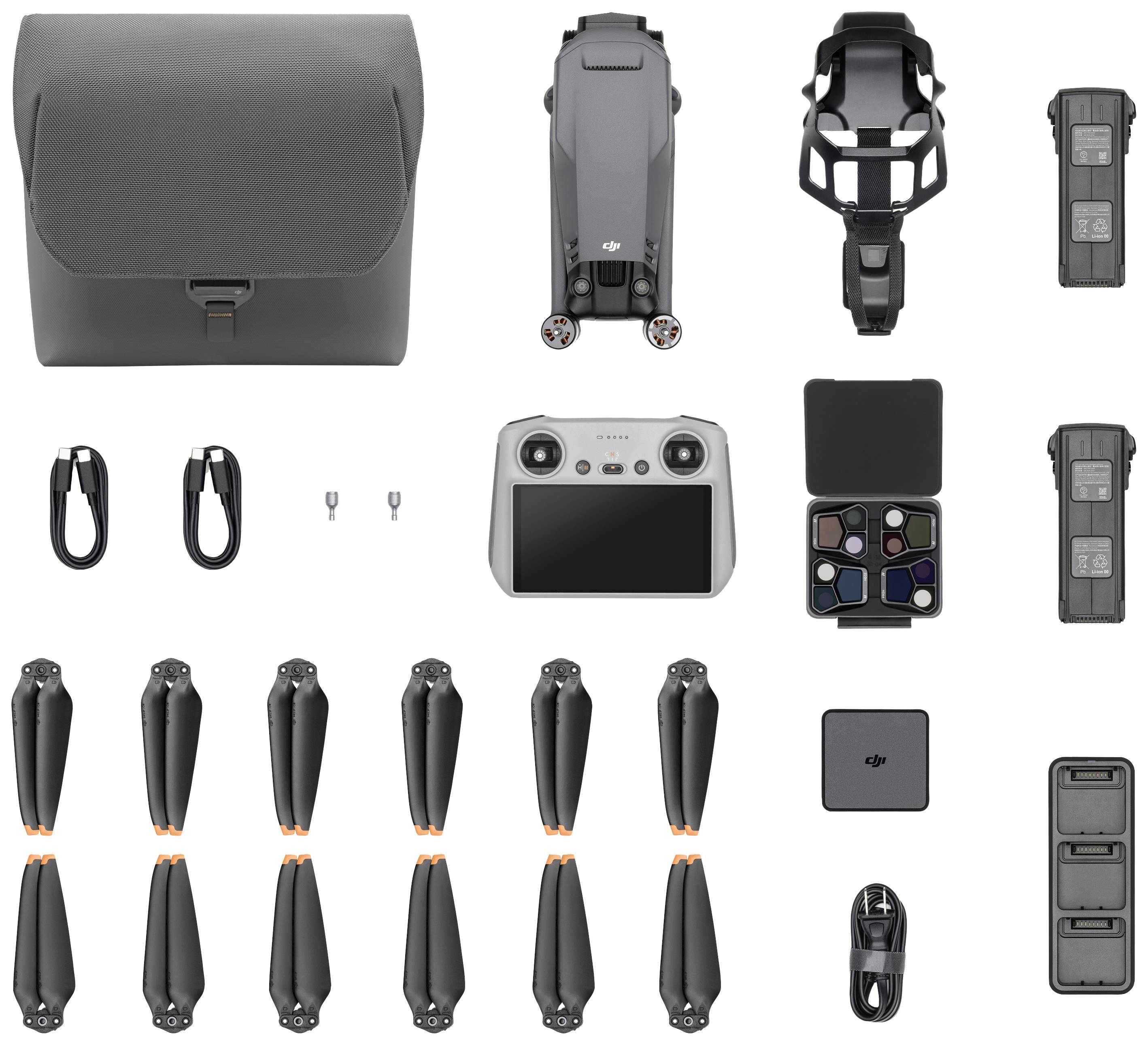 DJI Mavic 3 Pro Fly More Combo (DJI RC) Quadrocopter 100% RtR Kameraflug, Profi Grau