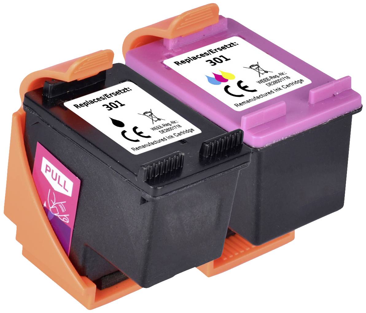 Renkforce Druckerpatrone ersetzt HP 301, N9J72AE, CH561EE, CH562EE Kompatibel Kombi-Pack Schwarz, Cyan, Magenta, Gelb RF-5633218