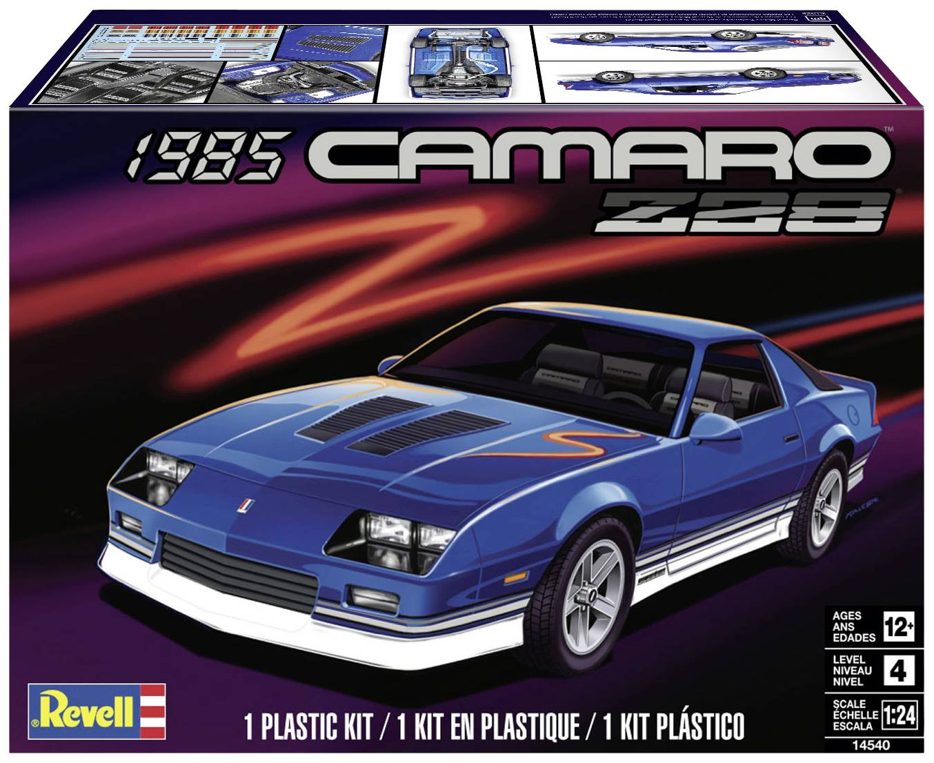 Revell 14540 1985 Chevy Camaro Z28 Automodell Bausatz 1:24