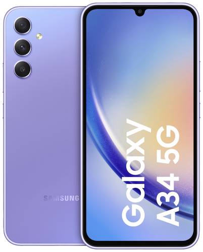 Samsung Galaxy A34 5G Smartphone 128GB 16.8cm (6.6 Zoll) Violett Hybrid-Slot