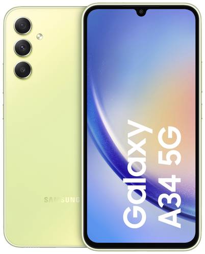 Samsung Galaxy A34 5G Smartphone 256GB 16.8cm (6.6 Zoll) Lime Hybrid-Slot
