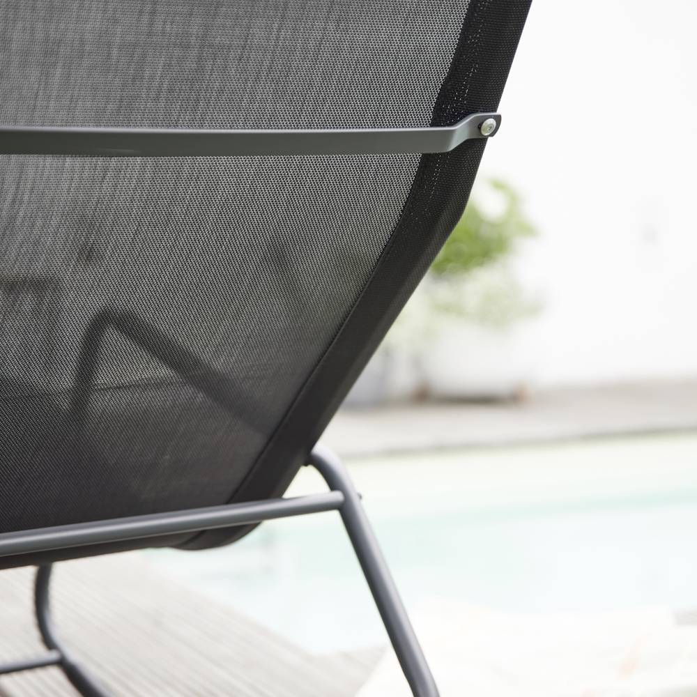 Siena Garden N46115 Aliano Black Schaukelliege mit Kissen