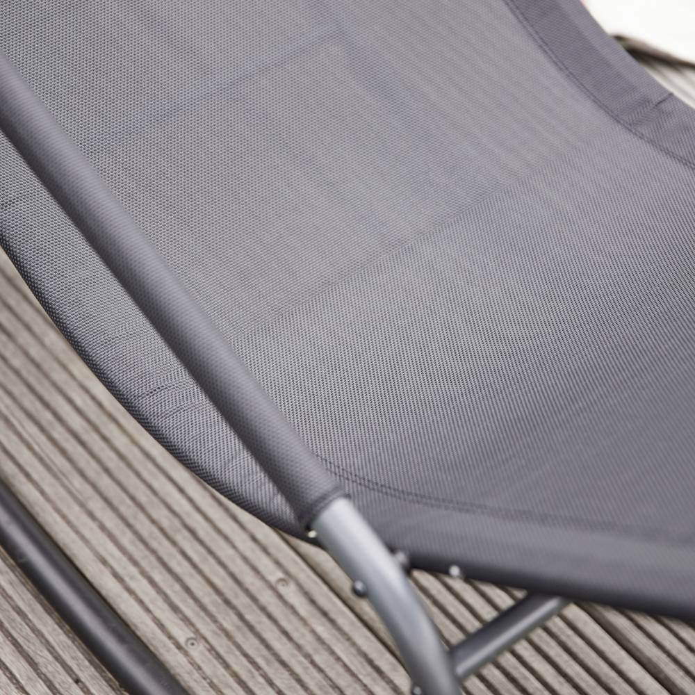 Siena Garden N46115 Aliano Black Schaukelliege mit Kissen