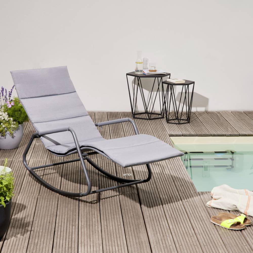 Siena Garden P02078 Aliano Blue Schaukelliege mit Kissen