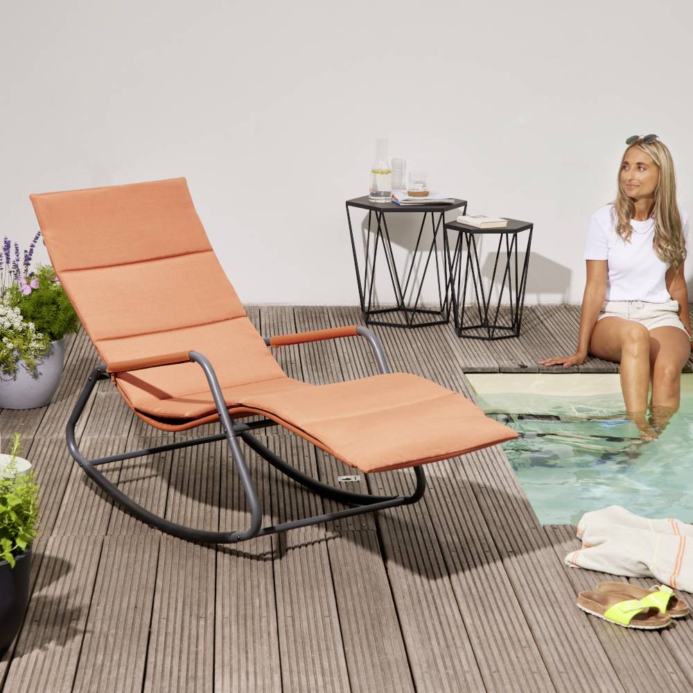 Siena Garden P02079 Aliano Red Schaukelliege mit Kissen