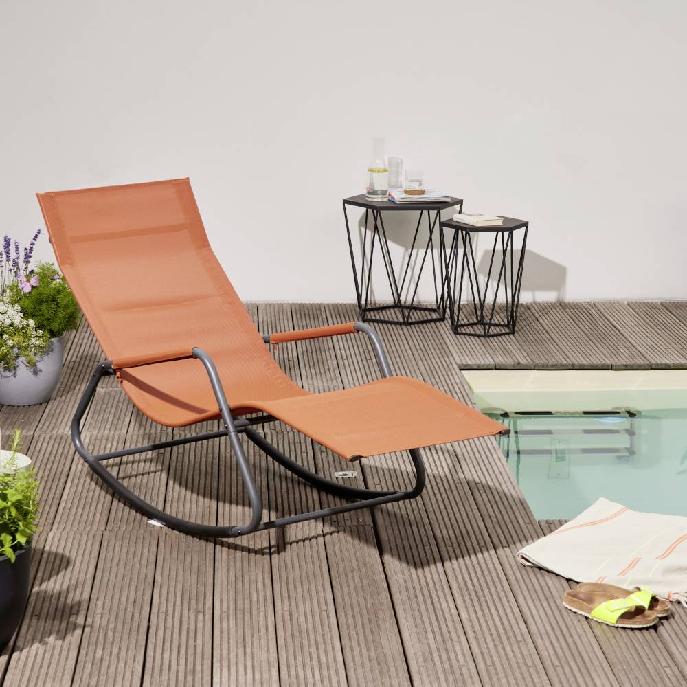 Siena Garden P02079 Aliano Red Schaukelliege mit Kissen