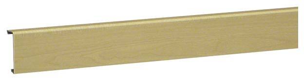 Ein langes, rechteckiges Holzbrett mit einer glatten Oberfläche, geeignet als Sockelleiste oder Verkleidungselement.