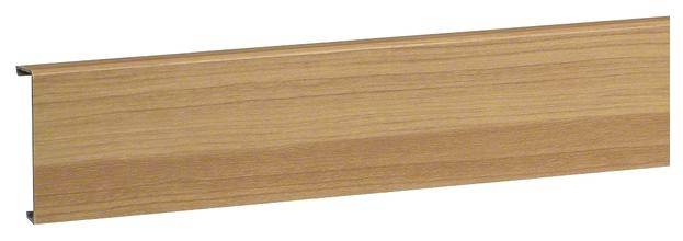 Holzvertäfelung Muster, horizontale Ausrichtung, heller Braunton, glatte Oberfläche. Ideal für Wand- oder Deckenverkleidungen geeignet.