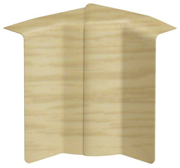 Holzvertäfelung mit natürlicher Maserung, braun-beige, perspektivisch von oben, spitz zulaufend und symmetrisch gefaltet.