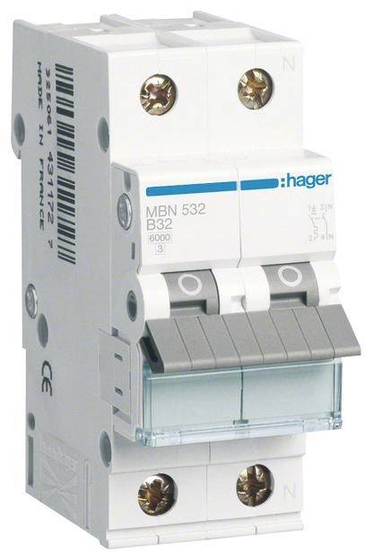 Hager MBN532 Leitungsschutzschalter 2polig 32A 230V