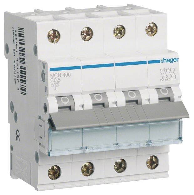 Hager MCN400 Leitungsschutzschalter 4polig 400V