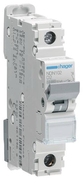 Hager NDN102 Leitungsschutzschalter 1polig 2A 400V