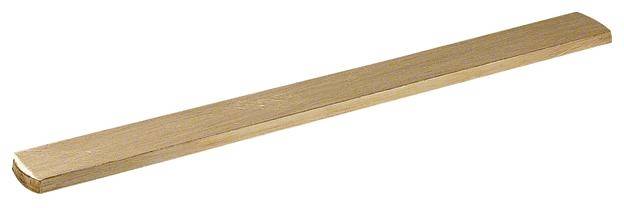 Ein rechteckiges Holzlineal auf weißem Hintergrund.