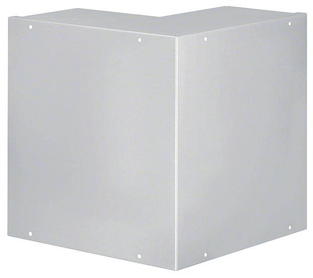 Eckförmiges, silbernes Schutzelement aus Metall mit sichtbaren Schraubenlöchern an den Kanten, das vermutlich zur Installation gedacht ist.