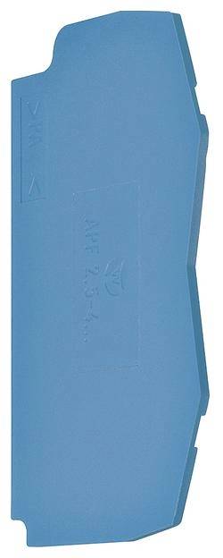 Blaue Plastikplatte in einer abstrakten Form, möglicherweise Teil eines Gehäuses oder einer Abdeckung, ohne sichtbare Details.