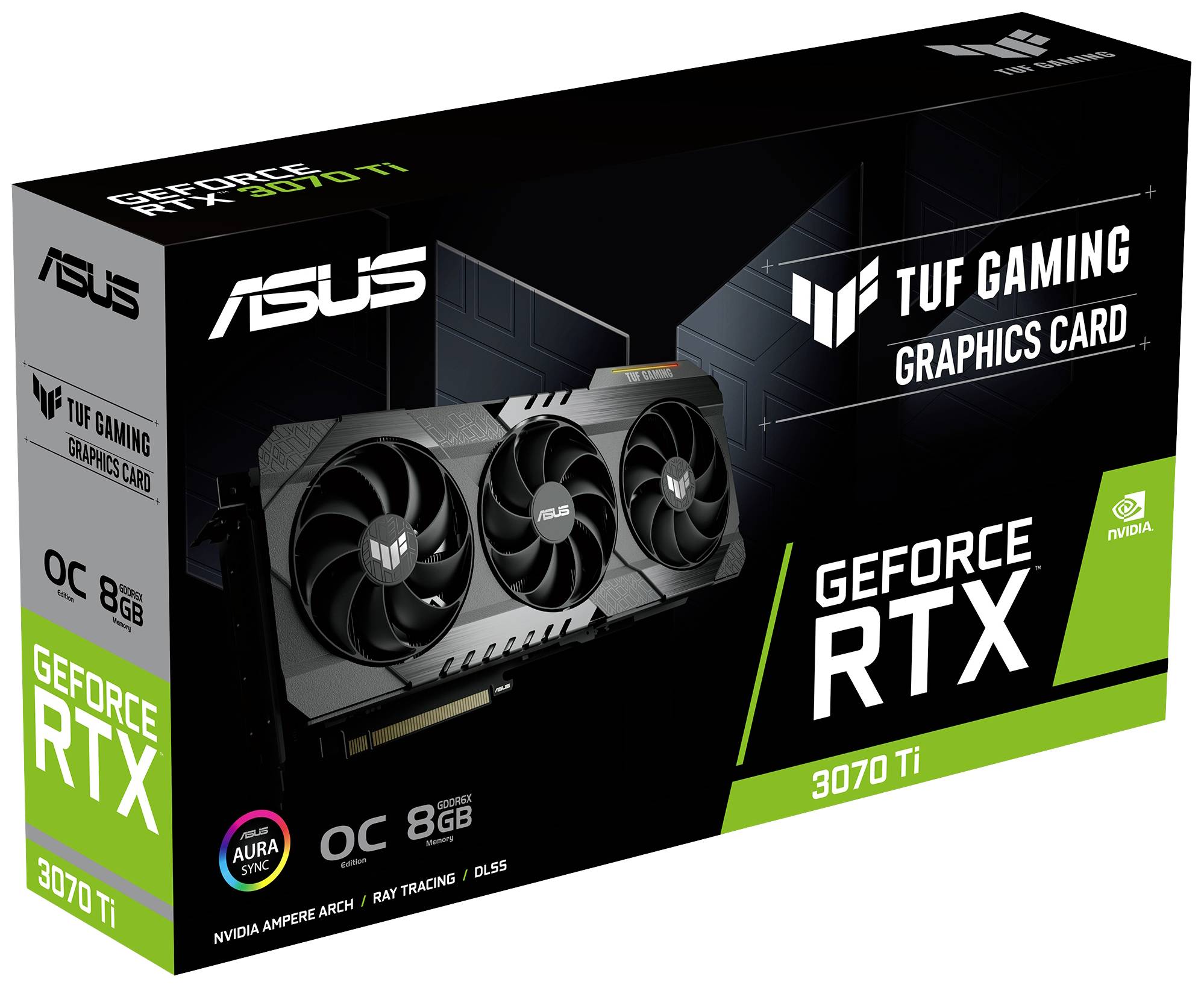 Asus Grafikkarte Nvidia GeForce RTX 3070 Ti Overclocked 8GB GDDR6X-RAM HDMI®, DisplayPort NVIDIA G-Sync, RGB Beleuchtung