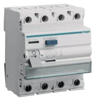 Hager FI-Schutzschalter A 4polig 63 A 0.5 A 400 V