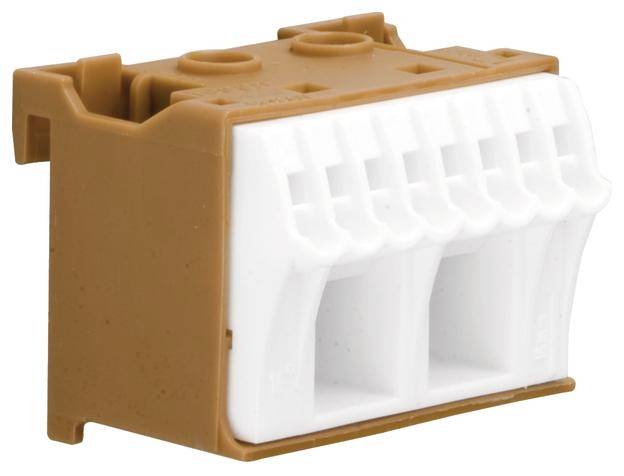 Hager KN10P Klemme flexibel: - starr: - 1 St. Braun