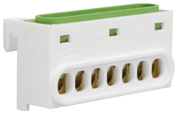 Hager GZ07E PE-Klemme flexibel: - starr: - 1St.