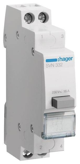 Sicherungsautomat SVN 332 von Hager, 230V, 16A, weiß, zur Installation in elektrischen Schaltungen.