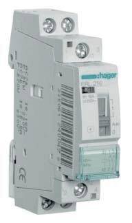 Ein zweipoliger Leistungsschutzschalter, markiert mit 'hager'. Verwendet für den Schutz elektrischer Schaltkreise vor Überlastung.