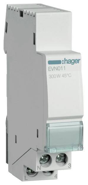 Hager EVN011 Hutschienen Dimmer Geeignet für Leuchtmittel: LED-Lampe, Glühlampe, Halogenlampe Grau