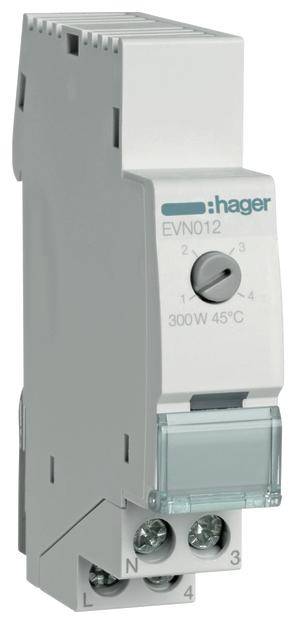 Hager EVN012 Hutschienen Dimmer Geeignet für Leuchtmittel: LED-Lampe, Glühlampe, Halogenlampe Grau