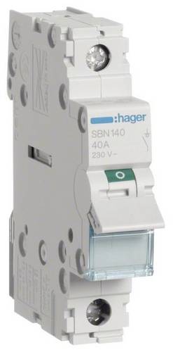 Interrupteur-sectionneur modulaire HAGER 1P 40A 230VAC SBN140