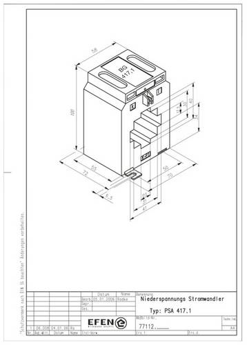 Hager SRE10005 Aufsteckstromwandler Primärstrom 1000A Sekundärstrom 5A 1St.