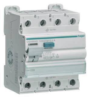 Hager CGA684D FI-Schutzschalter A 4polig 100A 0.5A 400V