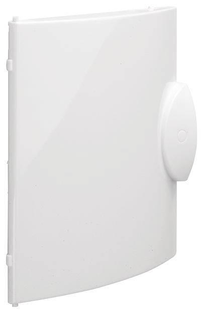 Plastikabdeckung mit ovalem Griff, weiß, glatt, für technischen Gebrauch.