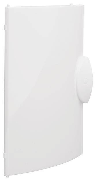 Ein weißer, gebogener Heizungsthermostat vor weißem Hintergrund, zeigt schlichte und moderne Gestaltung.