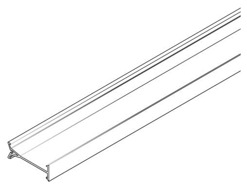 Technische Zeichnung eines Aluminiumprofils mit rechteckigem Querschnitt, verwendet für strukturelle Rahmen oder Befestigungen.