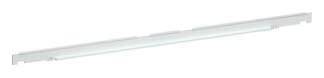 Weiße lineare LED-Leuchte mit minimalistischem Design, geeignet zur Montage an Wänden oder Decken für indirekte Beleuchtung.