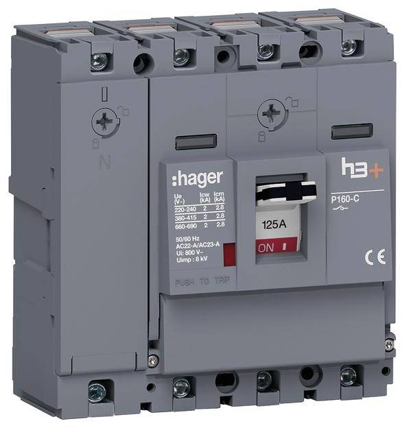Hager HCS126AC Lasttrennschalter 4polig 125A 690V