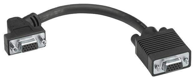 Kabeladapter mit zwei VGA-Anschlüssen verbindet Geräte mit VGA-Ausgängen, geeignet für Bildschirme oder Projektoren.