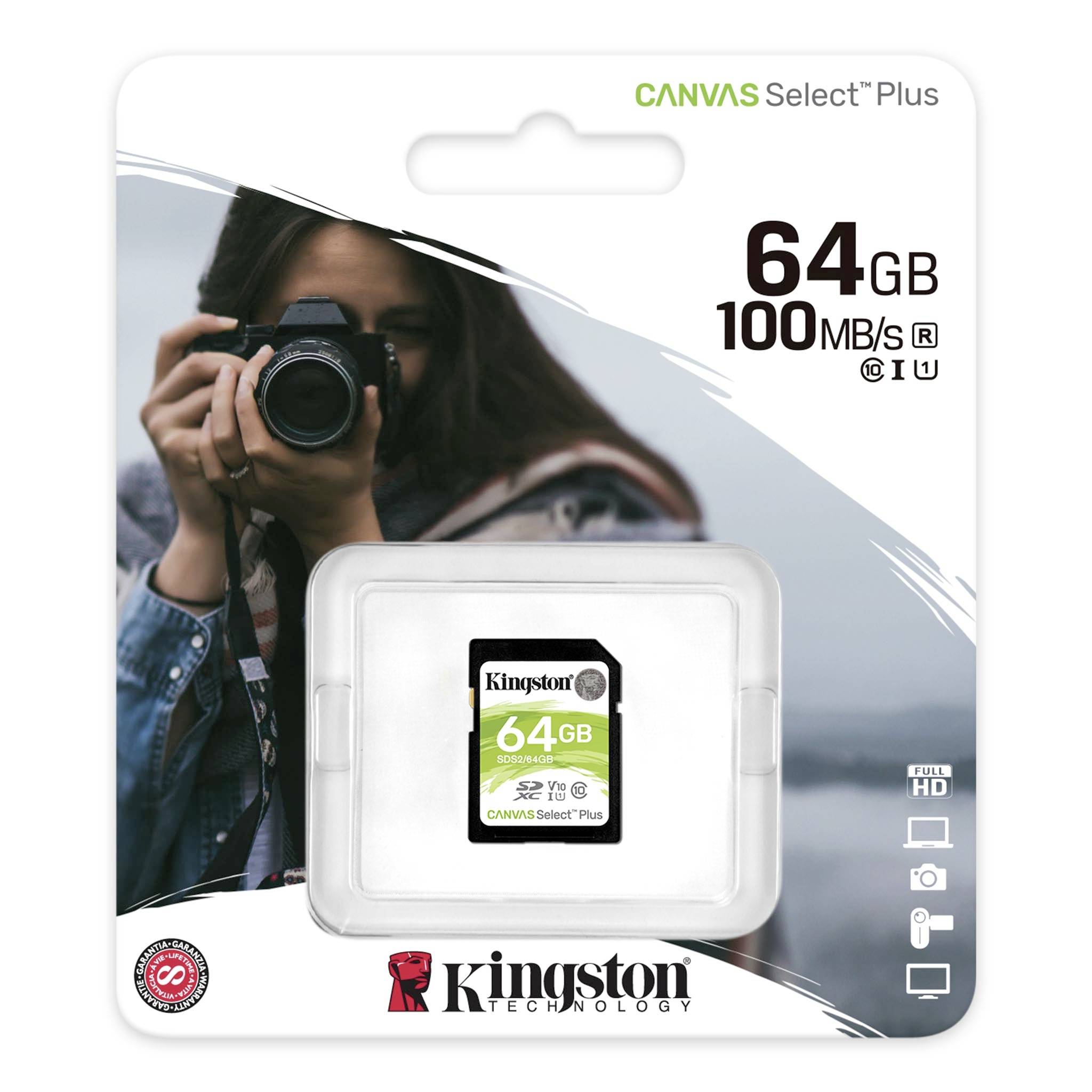 Kingston Canvas Select Plus SDXC-Karte 64GB Class 10 UHS-I