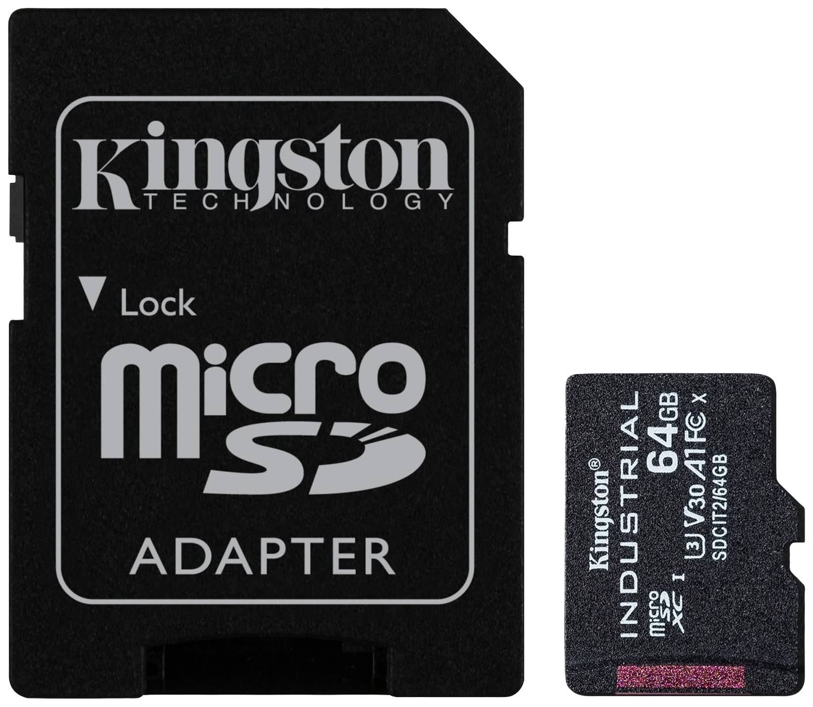 Kingston Industrial microSDXC-Karte 64 GB Class 10 UHS-I inkl. SD-Adapter